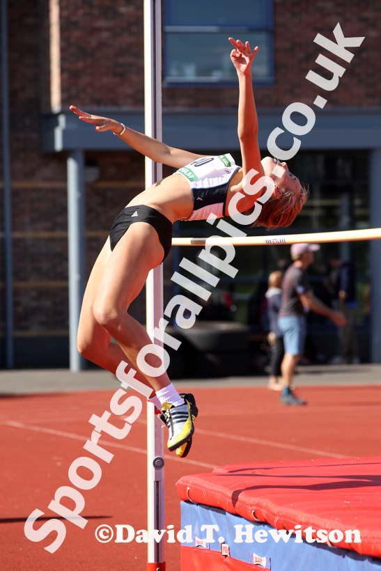 Emma Canning (Whitemoss AC) in the  heptathlon under-18s high jump during the Hexham Decathlon and heptathlon.